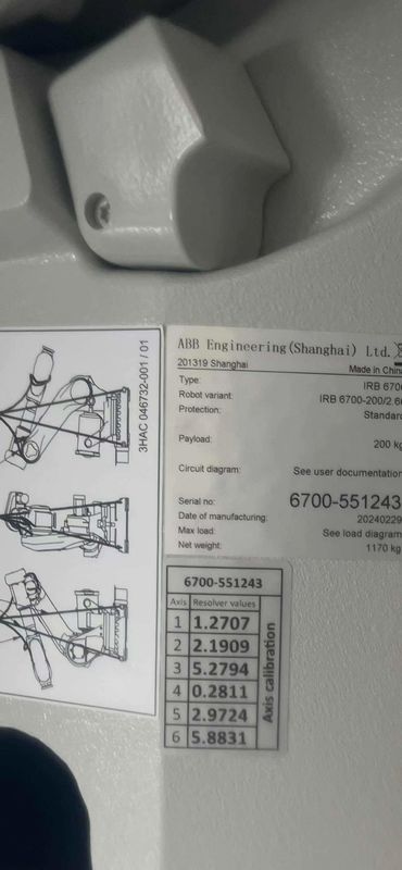 NEW ABB IRB 4600-60 / 2.05 M2004 負荷部品 機械処理 測定 60kg 積載