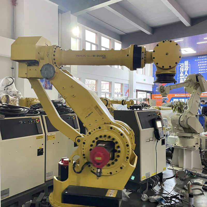 床に装着された機械駆動モードと生産性能に最適化された1450mmの作業範囲を提供する使用されたABBロボット